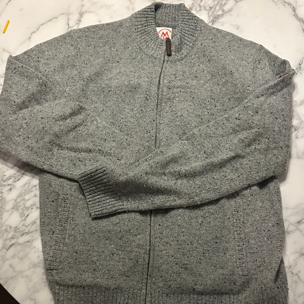 Men's Classic Gray Zip-Up Sweater